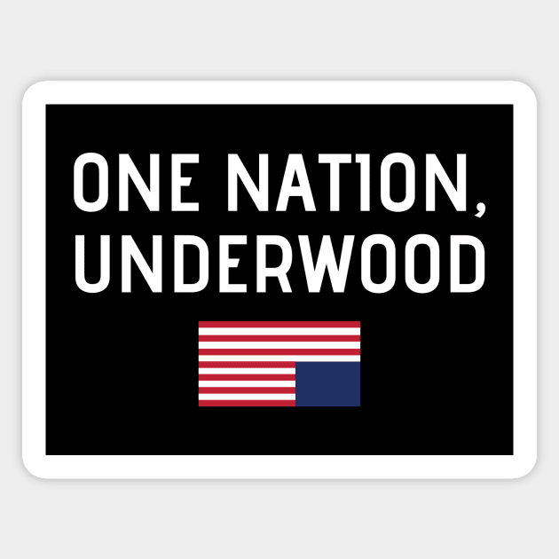 One Nation Underwood Sticker by YiannisTees